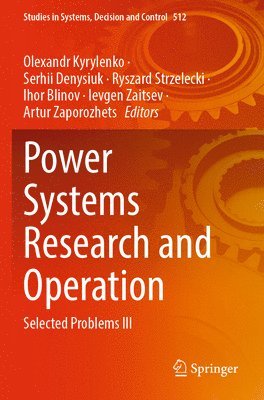 bokomslag Power Systems Research and Operation