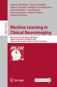 bokomslag Machine Learning in Clinical Neuroimaging