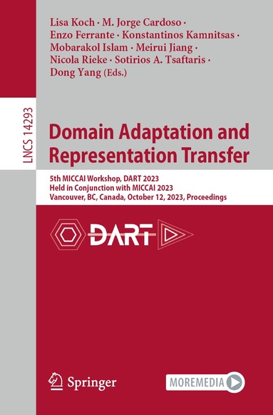 Lisa Koch, M. Jorge Cardoso, Enzo Ferrante, Konstantinos Kamnitsas, Mobarakol Islam, Meirui Jiang, Nicola Rieke, Sotirios A. Tsaftaris, Dong Yang - Domain Adaptation and Representation Transfer, Häftad