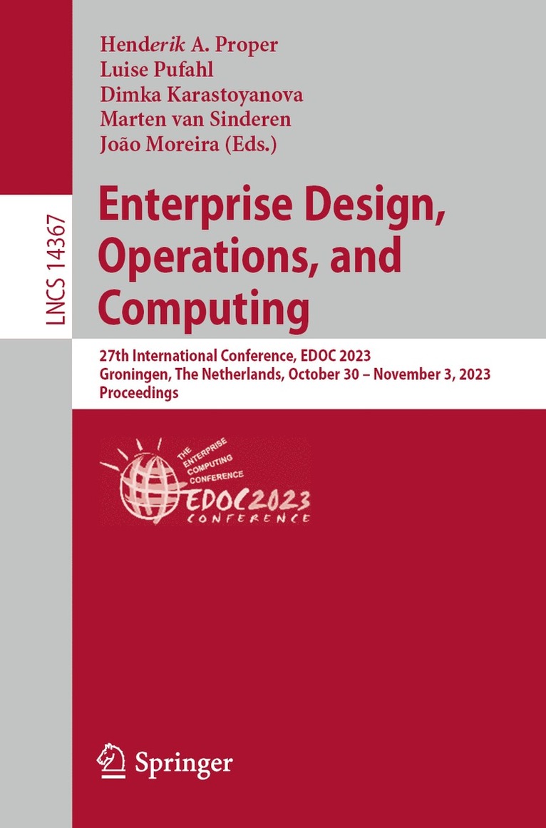 Henderik A. Proper, Luise Pufahl, Dimka Karastoyanova, Marten van Sinderen, João Moreira, Joao Moreira, Marten van Sinderen - Enterprise Design, Operations, and Computing, Häftad