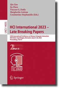 bokomslag HCI International 2023 - Late Breaking Papers