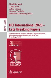 bokomslag HCI International 2023  Late Breaking Papers