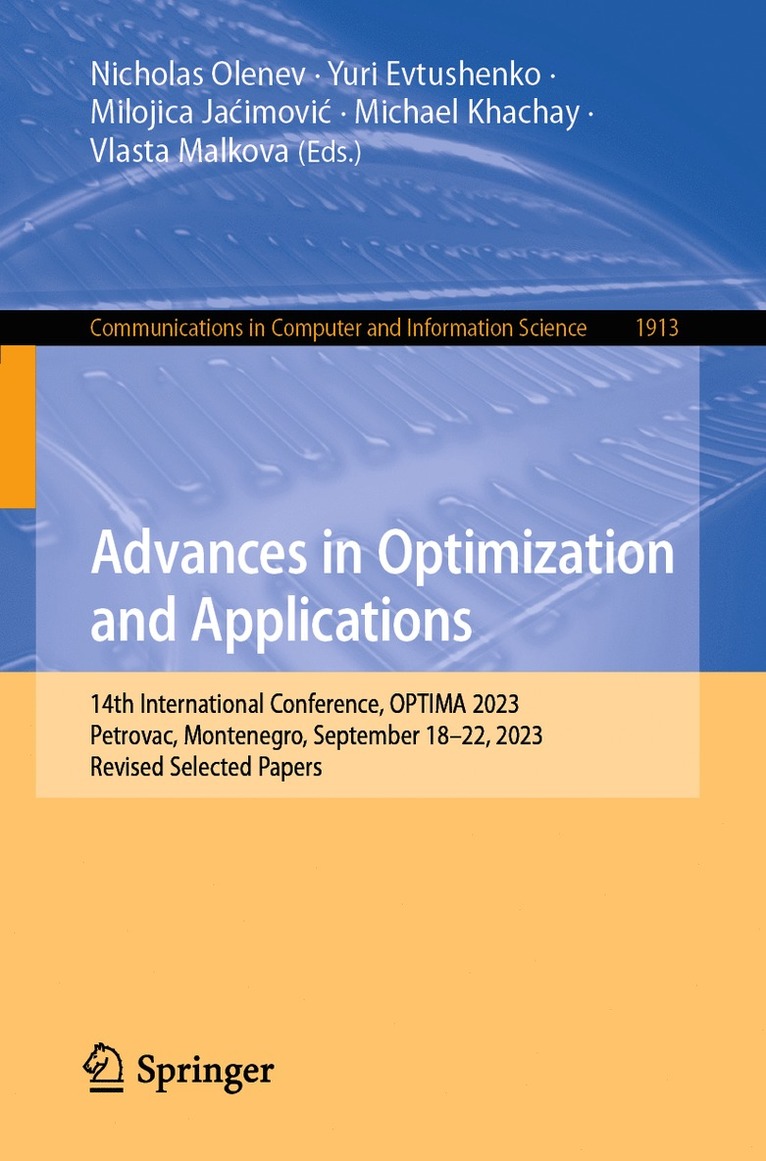 Advances in Optimization and Applications 1