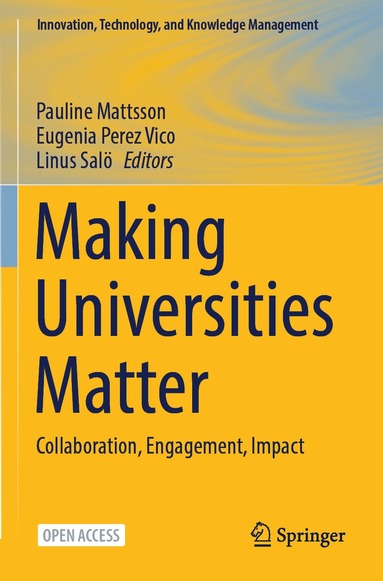 Pauline Mattsson, Eugenia Perez Vico, Linus Salö - Making Universities Matter, Häftad