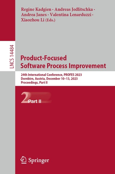 Regine Kadgien, Andreas Jedlitschka, Andrea Janes, Valentina Lenarduzzi, Xiaozhou Li - Product-Focused Software Process Improvement, Häftad
