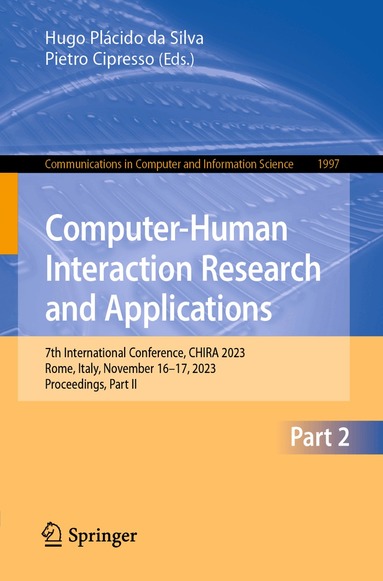 Hugo Plácido da Silva, Pietro Cipresso - Computer-Human Interaction Research and Applications, Häftad
