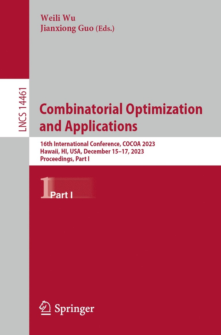 Combinatorial Optimization and Applications 1