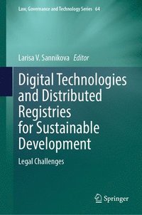 bokomslag Digital Technologies and Distributed Registries for Sustainable Development