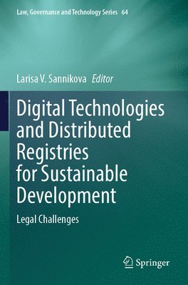 bokomslag Digital Technologies and Distributed Registries for Sustainable Development