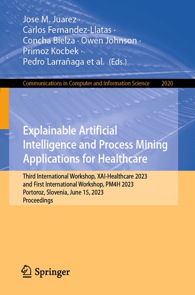 Jose M. Juarez, Carlos Fernandez-Llatas, Concha Bielza, Owen Johnson, Primoz Kocbek, Pedro Larrañaga, Niels Martin, Jorge Munoz-Gama, Gregor Štiglic, Marcos Sepulveda, Alfredo Vellido - Explainable Artificial Intelligence and Process Mining Applications for Healthcare, Häftad
