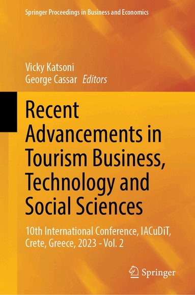 Vicky Katsoni, George Cassar - Recent Advancements in Tourism Business, Technology and Social Sciences, Inbunden