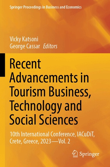 Vicky Katsoni, George Cassar - Recent Advancements in Tourism Business, Technology and Social Sciences, Häftad