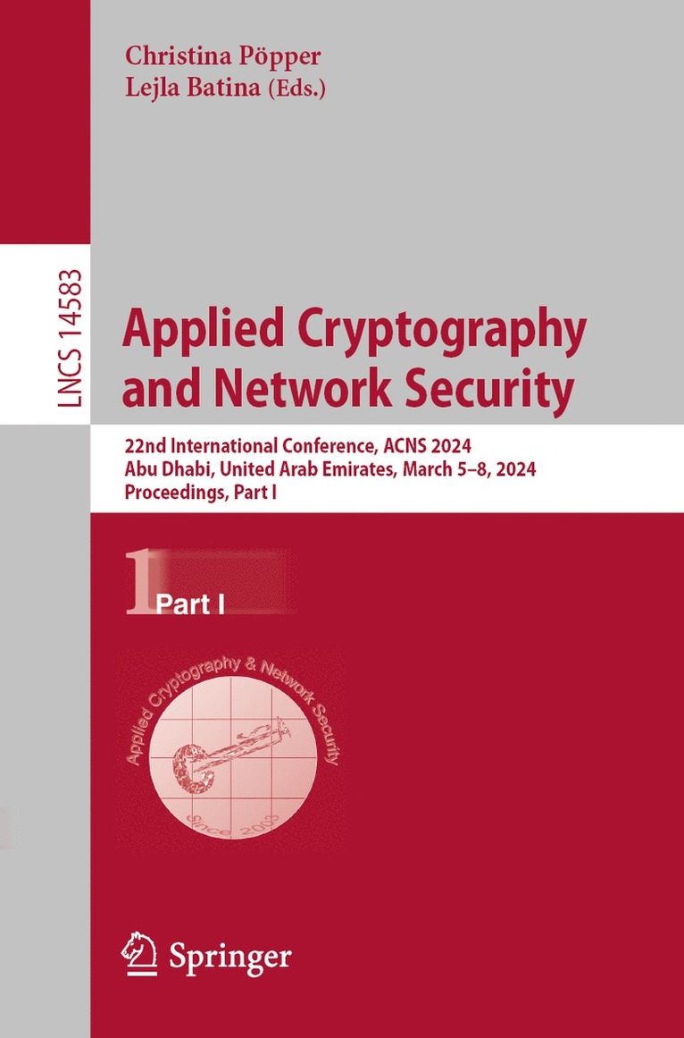 Christina Pöpper, Lejla Batina, Christina Popper - Applied Cryptography and Network Security, Häftad