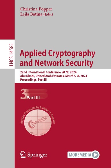 Christina Pöpper, Lejla Batina - Applied Cryptography and Network Security, Häftad