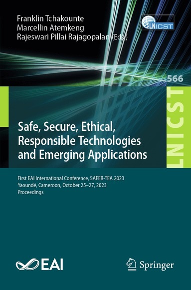 Franklin Tchakounte, Marcellin Atemkeng, Rajeswari Pillai Rajagopalan - Safe, Secure, Ethical, Responsible Technologies and Emerging Applications, Häftad