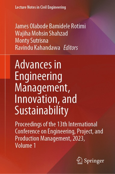 bokomslag Advances in Engineering Management, Innovation, and Sustainability