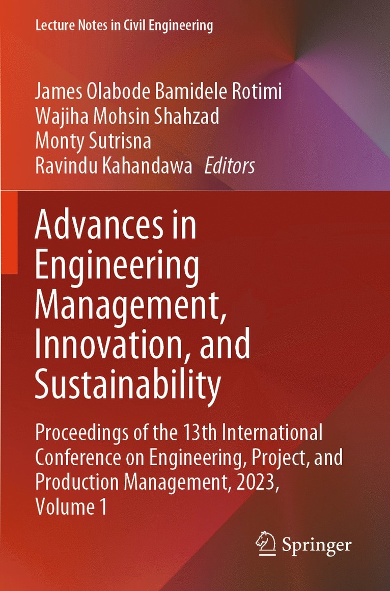 Advances in Engineering Management, Innovation, and Sustainability