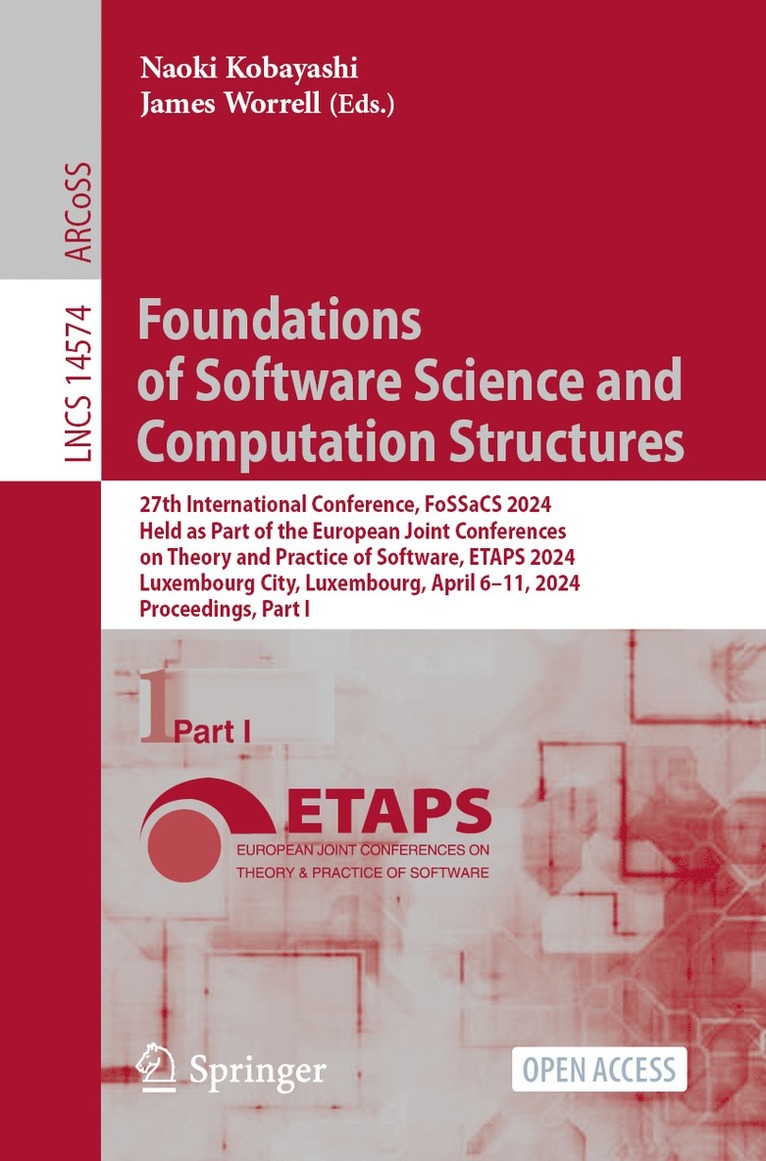 Foundations of Software Science and Computation Structures 1