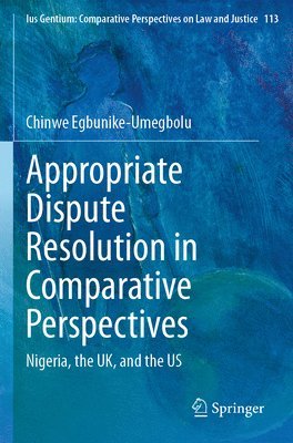 bokomslag Appropriate Dispute Resolution in Comparative Perspectives