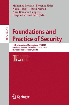 bokomslag Foundations and Practice of Security