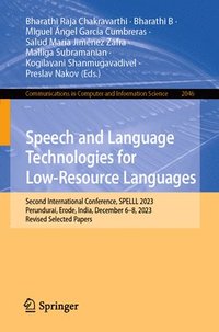 bokomslag Speech and Language Technologies for Low-Resource Languages