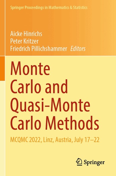 Aicke Hinrichs, Peter Kritzer, Friedrich Pillichshammer - Monte Carlo and Quasi-Monte Carlo Methods, Häftad