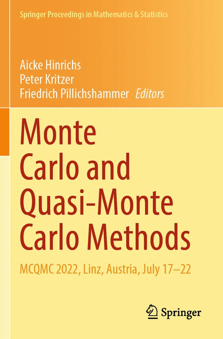 Aicke Hinrichs, Peter Kritzer, Friedrich Pillichshammer - Monte Carlo and Quasi-Monte Carlo Methods, Häftad