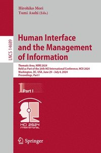 bokomslag Human Interface and the Management of Information