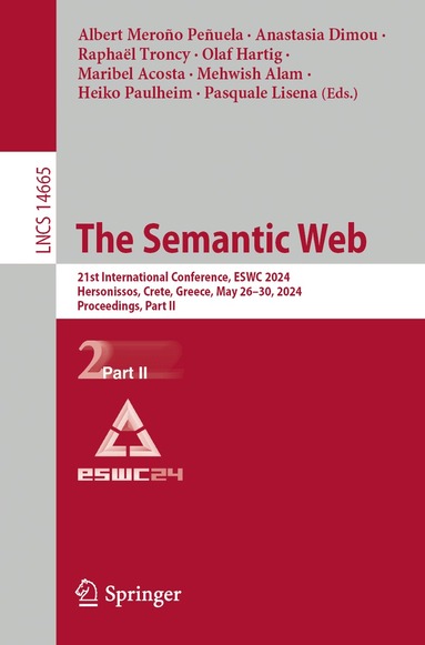 Albert Meroño Peñuela, Anastasia Dimou, Raphaël Troncy, Olaf Hartig, Maribel Acosta, Mehwish Alam, Heiko Paulheim, Pasquale Lisena - Semantic Web, Häftad