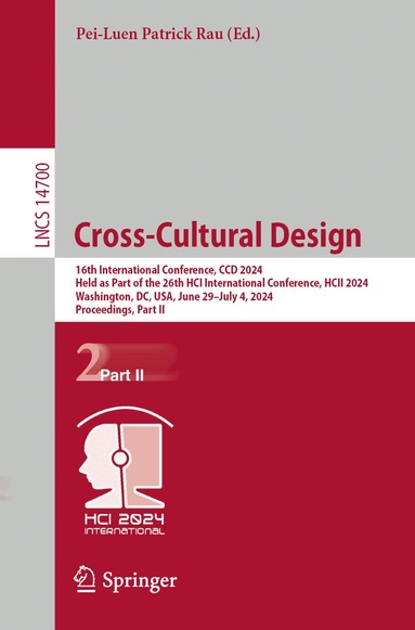Pei-Luen Patrick Rau - Cross-Cultural Design, Häftad