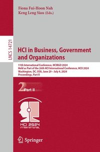 bokomslag HCI in Business, Government and Organizations