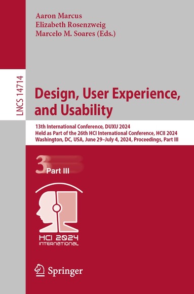 Aaron Marcus, Elizabeth Rosenzweig, Marcelo M. Soares - Design, User Experience, and Usability, Häftad