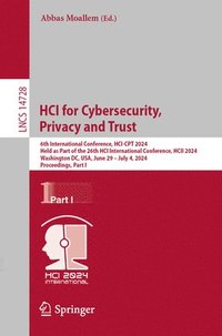 bokomslag HCI for Cybersecurity, Privacy and Trust