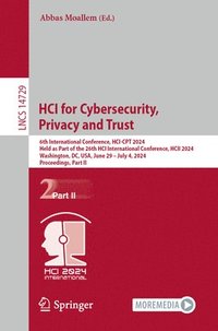 bokomslag HCI for Cybersecurity, Privacy and Trust