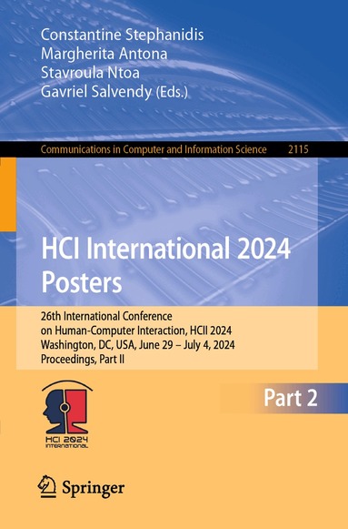 Constantine Stephanidis, Margherita Antona, Stavroula Ntoa, Gavriel Salvendy - HCI International 2024 Posters, Häftad