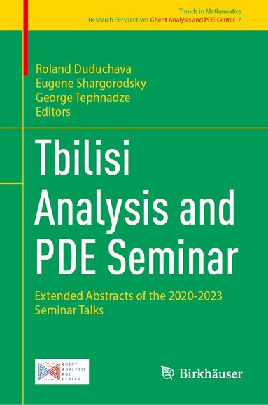 Roland Duduchava, Eugene Shargorodsky, George Tephnadze - Tbilisi Analysis and PDE Seminar, Inbunden