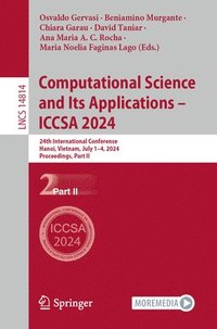 bokomslag Computational Science and Its Applications  ICCSA 2024