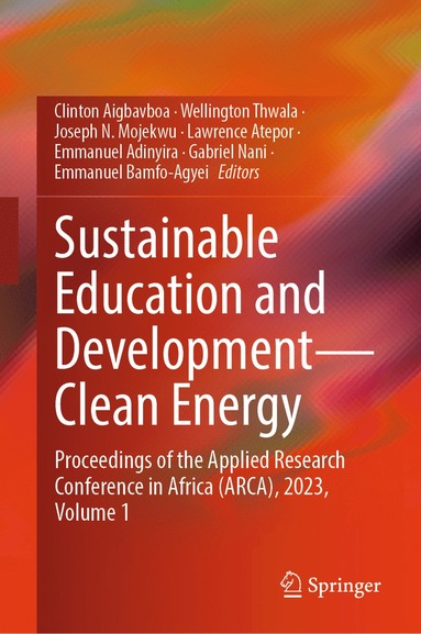 bokomslag Sustainable Education and Development-Clean Energy