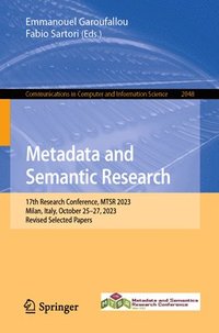 bokomslag Metadata and Semantic Research