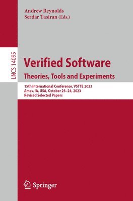 Andrew Reynolds, Serdar Tasiran - Verified Software. Theories, Tools and Experiments, Häftad