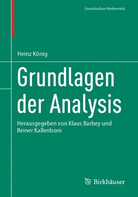 bokomslag Grundlagen der Analysis