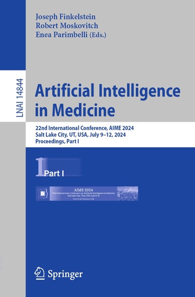 Joseph Finkelstein, Robert Moskovitch, Enea Parimbelli - Artificial Intelligence in Medicine, Häftad