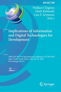 bokomslag Implications of Information and Digital Technologies for Development