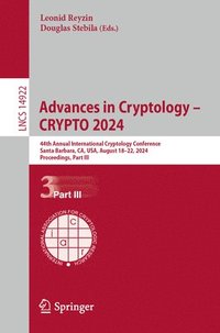 bokomslag Advances in Cryptology  CRYPTO 2024