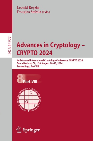 Leonid Reyzin, Douglas Stebila - Advances in Cryptology – CRYPTO 2024, Häftad