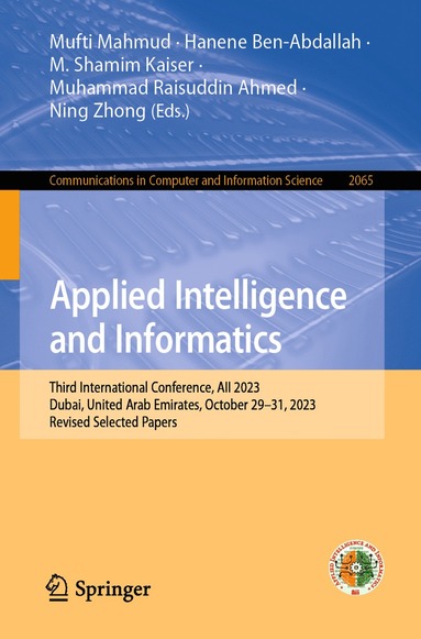 bokomslag Applied Intelligence and Informatics