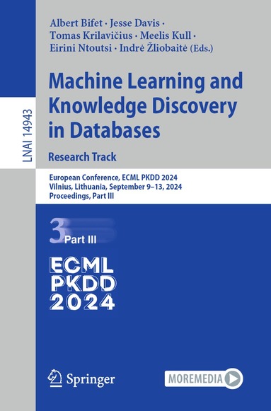 Albert Bifet, Jesse Davis, Tomas Krilavičius, Meelis Kull, Eirini Ntoutsi, Indrė Žliobaitė - Machine Learning and Knowledge Discovery in Databases. Research Track, Häftad