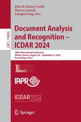 bokomslag Document Analysis and Recognition - ICDAR 2024