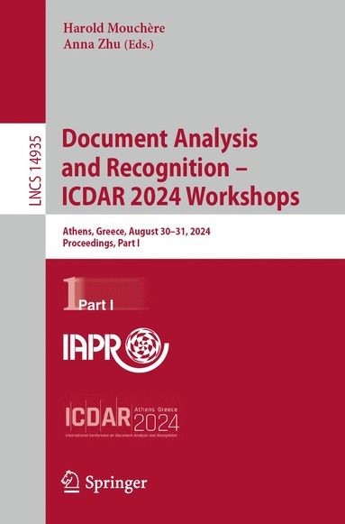 bokomslag Document Analysis and Recognition  ICDAR 2024 Workshops