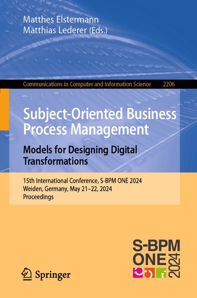 bokomslag Subject-Oriented Business Process Management. Models for Designing Digital Transformations